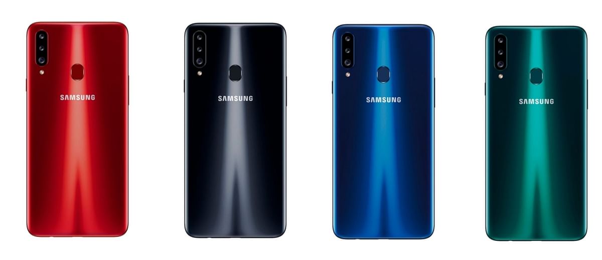 The Galaxy A20s series will be available in Red, Black, Blue and Green colours (Picture Credit: Samsung)