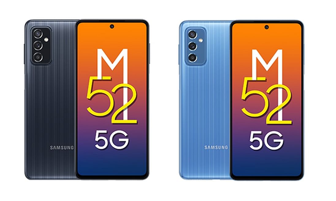 The new Galaxy M52 5G launched in India. Credit: Samsung