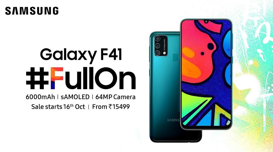 The Galaxy F41 launched in India. Credit: Samsung