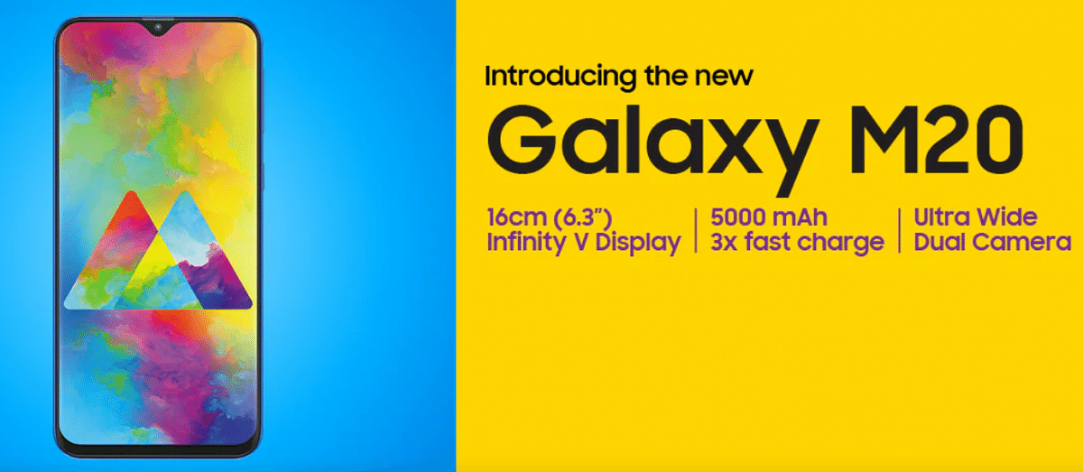Galaxy M20; picture credit: Samsung India