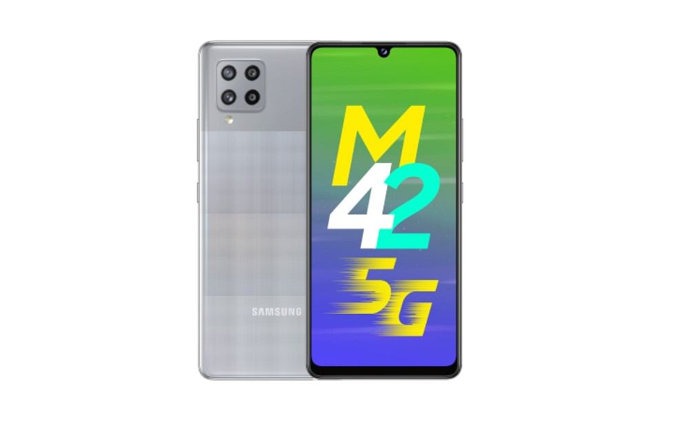 The new Galaxy M42 5G launched in India. Credit: Samsung