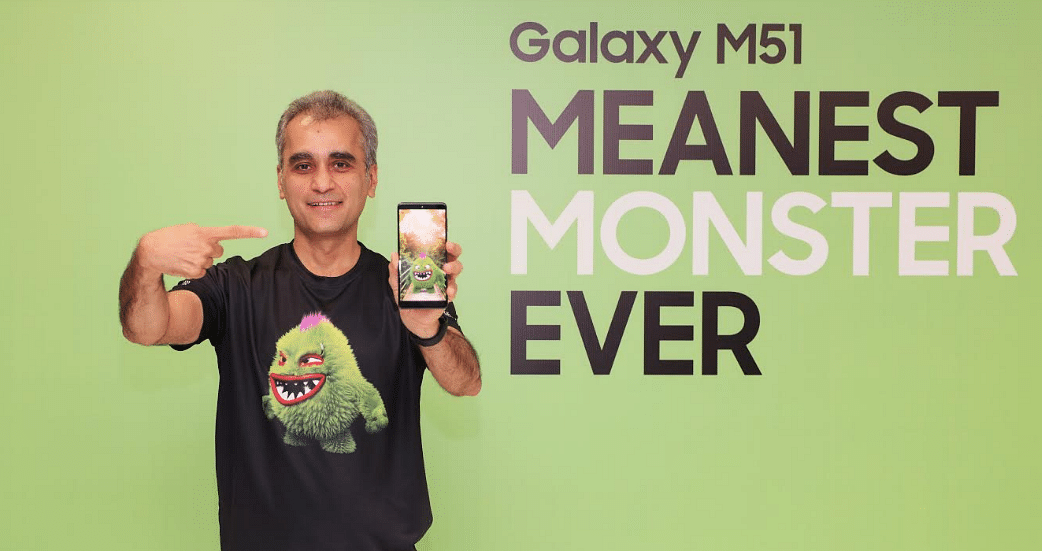 Mohammad Asim Warsi, senior VP, Product Planning & Marketing, Samsung India launched the new Galaxy M51. Credit: Samsung