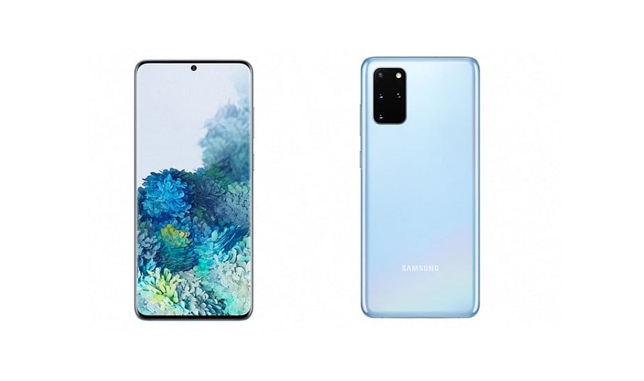 The Cosmic Blue variant of the Galaxy S20 Plus (Credit: Samsung)