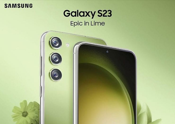 Samsung Galaxy S23 Lime colour. Credit: Samsung