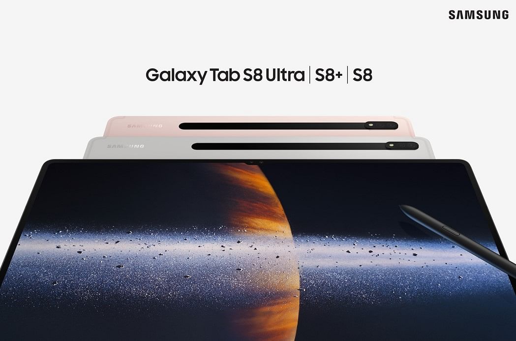The new Galaxy Tab S8 series. Credit: Samsung