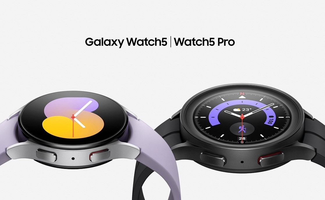 The Galaxy Watch5 (left) and the Galaxy Watch5 Pro (right). Credit: Samsung India
