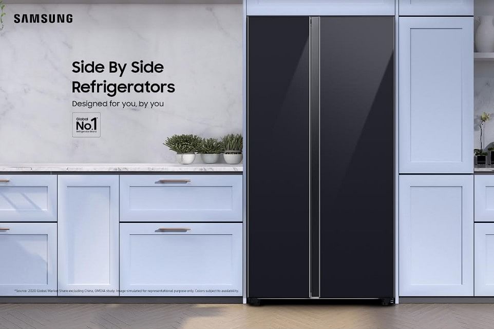 The new Samsung side-by-side refrigerator. Credit: Samsung India