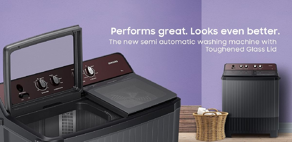 Samsung's new semi-automatic washing machine. Credit: Samsung