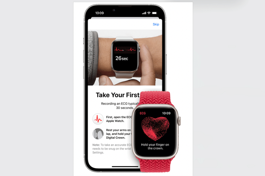 Apple Watch's ECG app. Credit: Apple