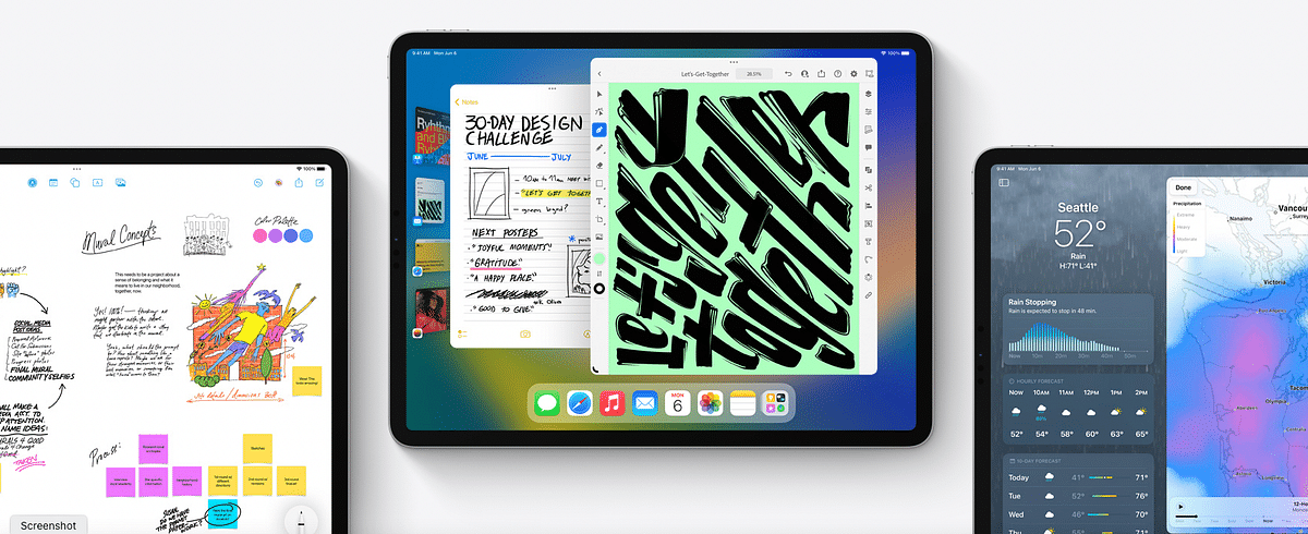 The new iPadOS 16. Credit: Apple
