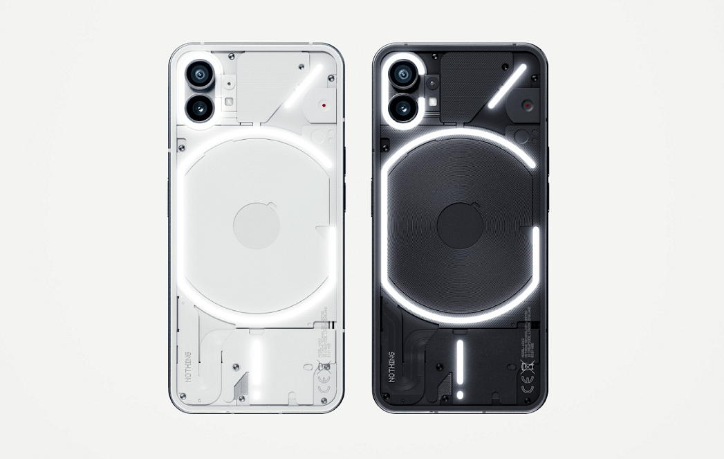 Nothing Phone(1) comes in two colours-- black and white. Credit: Nothing