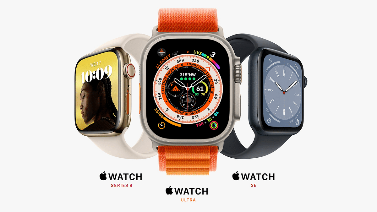 Apple Watch Series 8 along with Watch Ultra and Watch SE (2nd Gen). Credit: Apple