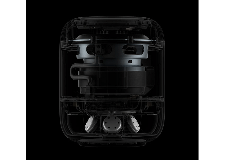 Internal components of the new HomePod (2nd Gen). Credit: Apple