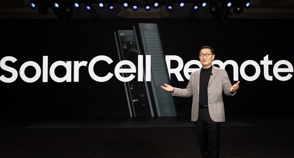 The new SolarCell Remote will be able to charge itself from Wi-Fi Router. Credit: Samsung