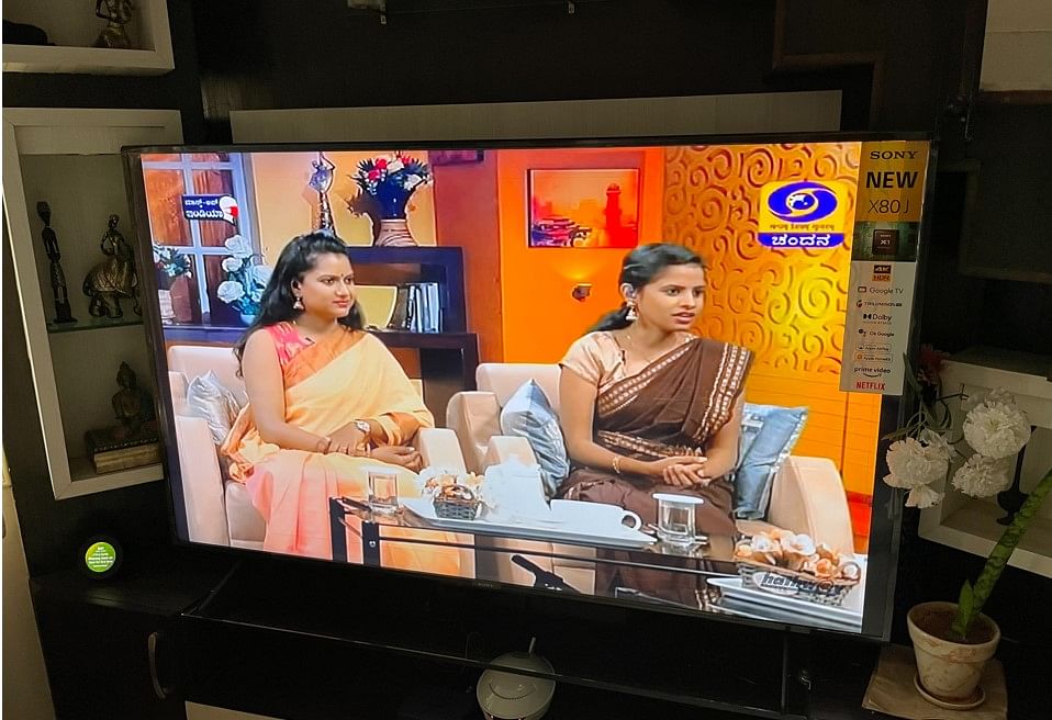 A non-HD channel played on Sony BRAVIA X80J Google TV. Credit: DH Photo/KVN Rohit