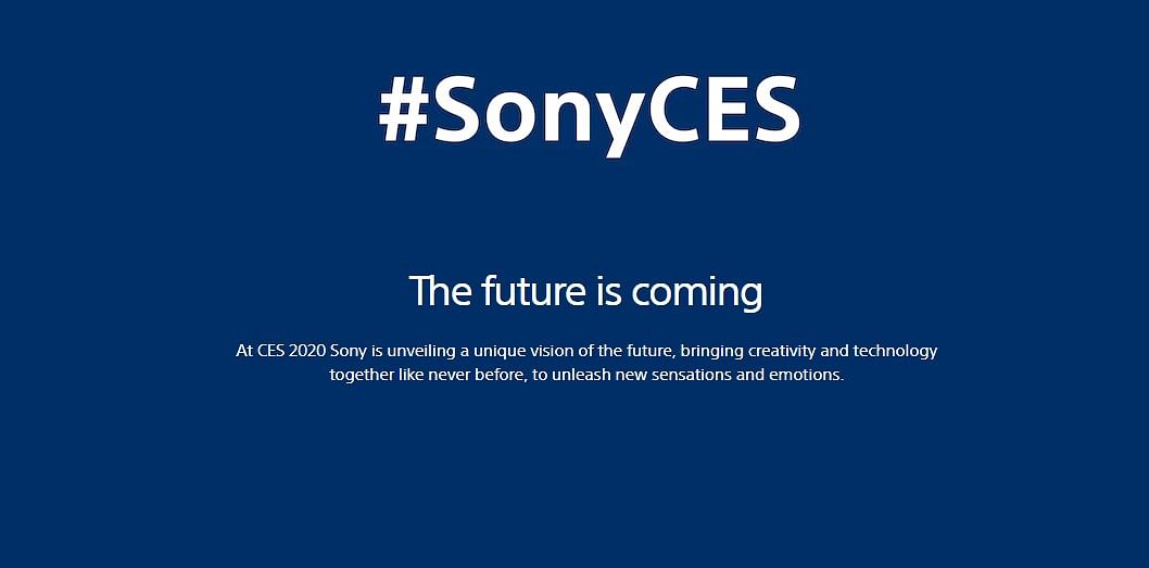 Sony teaser for CES 2020 (Credit: Sony)