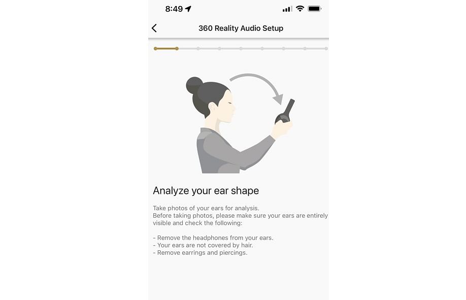 Sony Headphones Connect app (screen-grab)