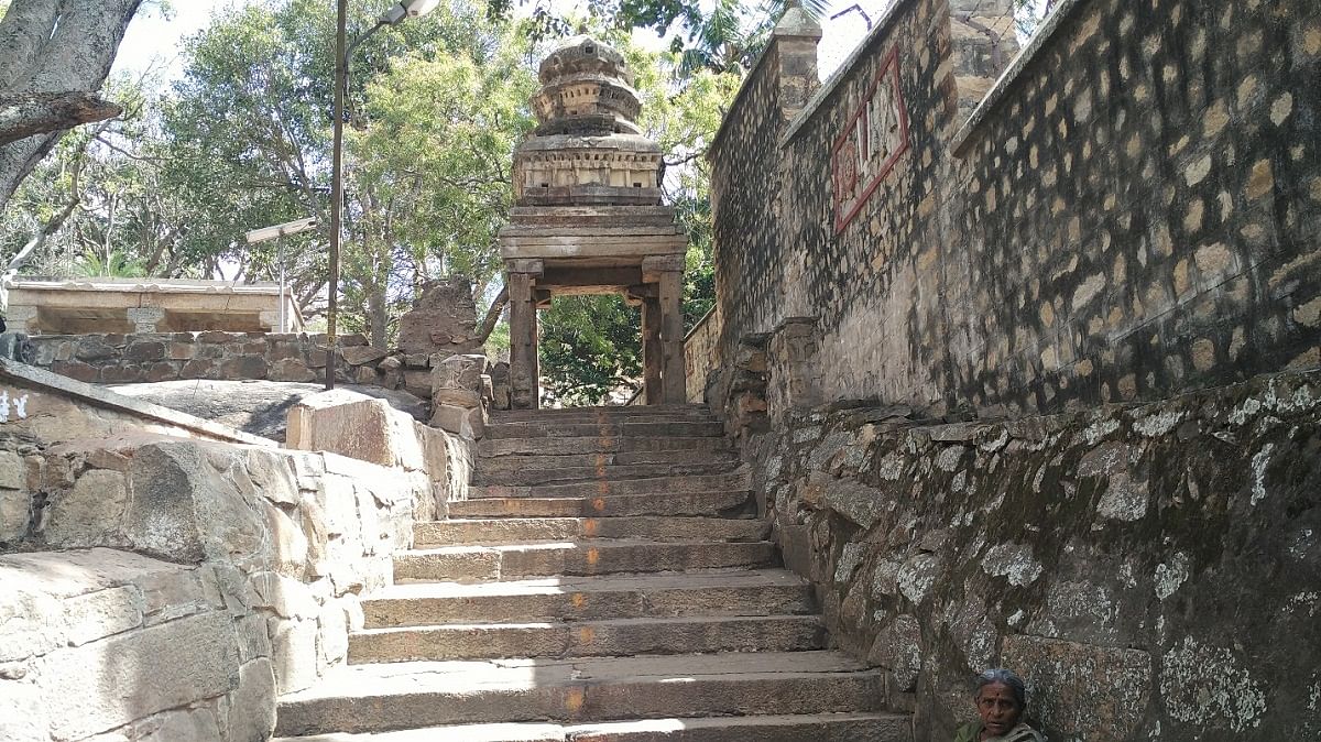 Steps leading to the Yoga Narasimhaswamy Temple
