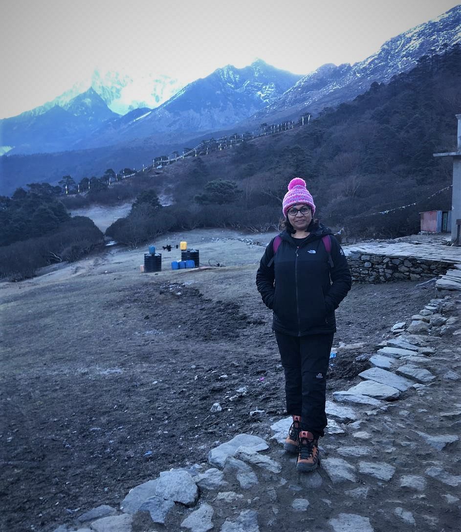 Sudha mani  at Everest Base Camp.