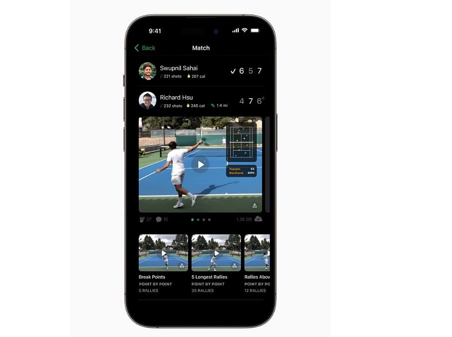 SwingVision- A.I. Tennis on App Store. Credit: Apple