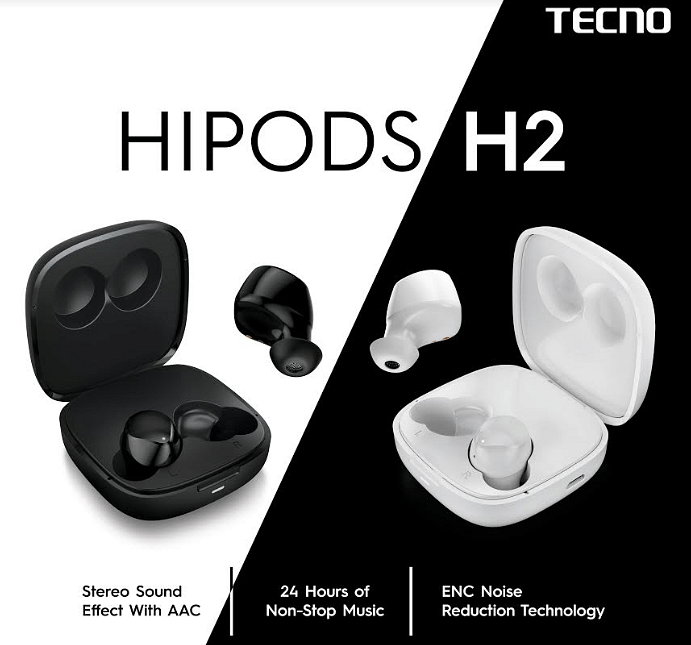 Tecno HiPods H2. Credid: Tecno