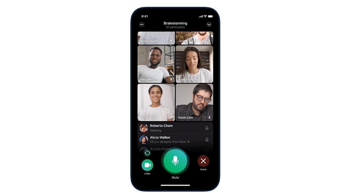 Group Video call feature on Telegram app. Credit: Telegram