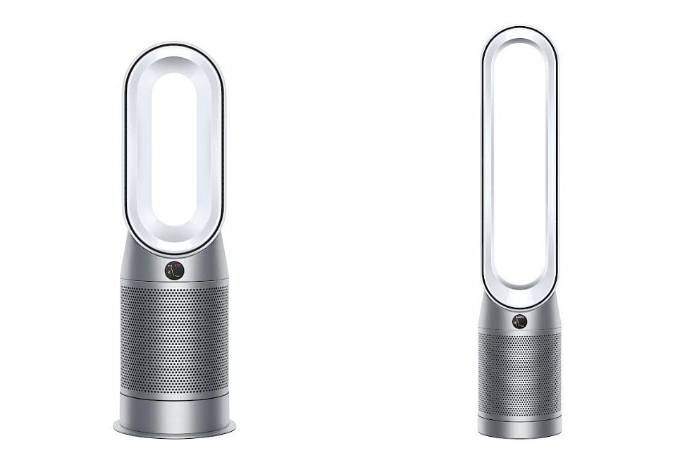 The new Dyson Purifier Hot+Cool (HP07) and the Dyson Purifier Cool (TP07). Credit: Dyson