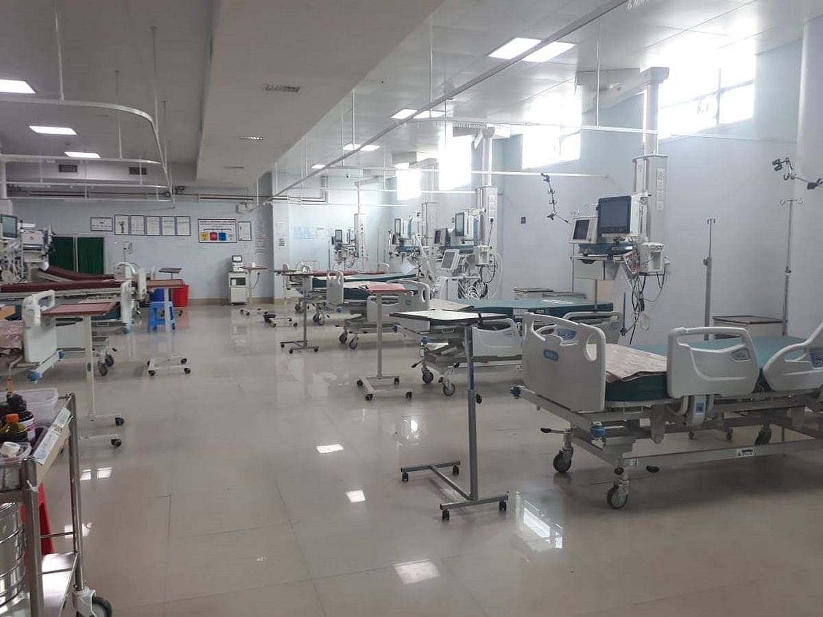 The well-maintained Covid ward at Victoria Hospital.