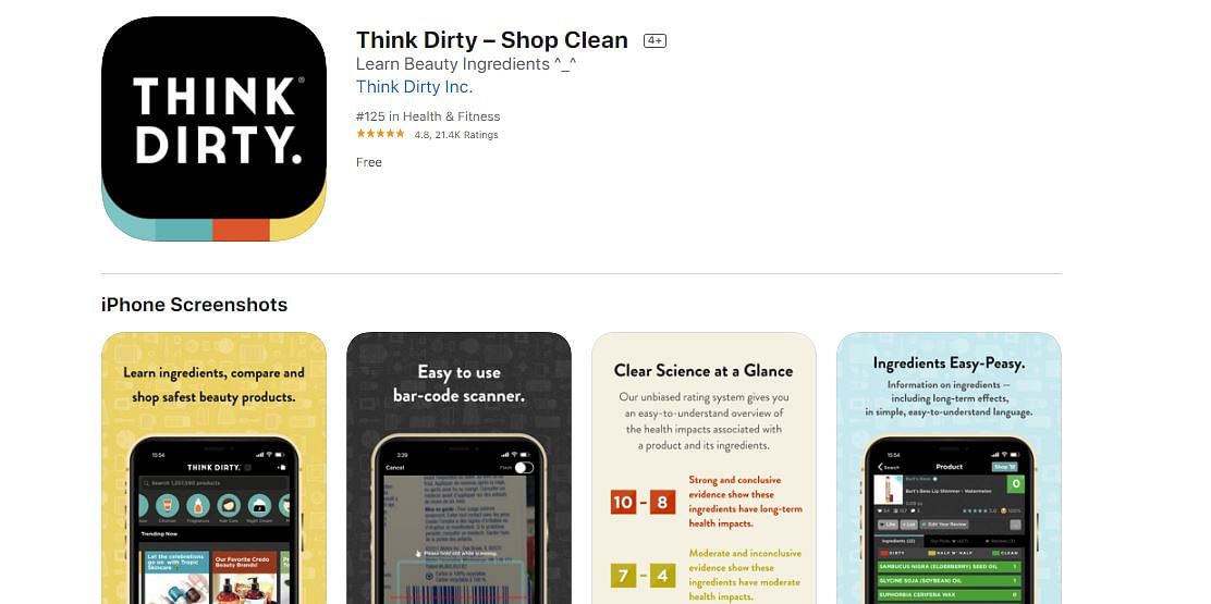 Think Dirty on Apple App Store (screen-grab)