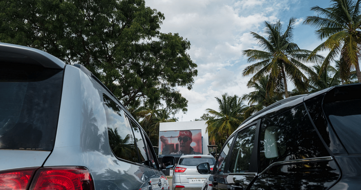 Timbre BLR is a drive-in theatre close to the airport. Photot: Nikhil Shastri