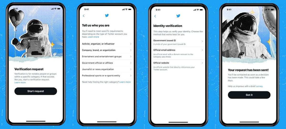 Twitter Verification process. Picture Credit: Twitter