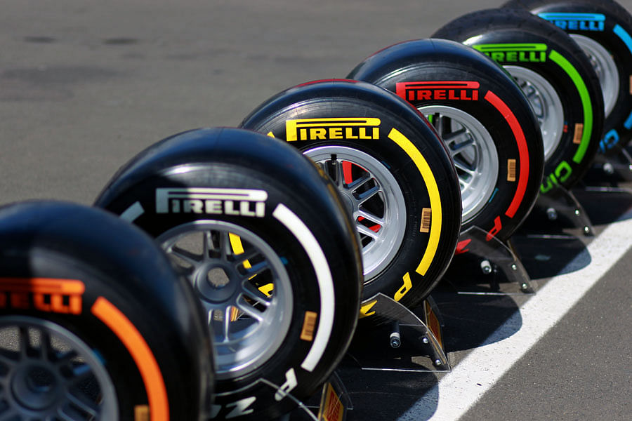 Various tyre compounds. Picture credit: Pirelli