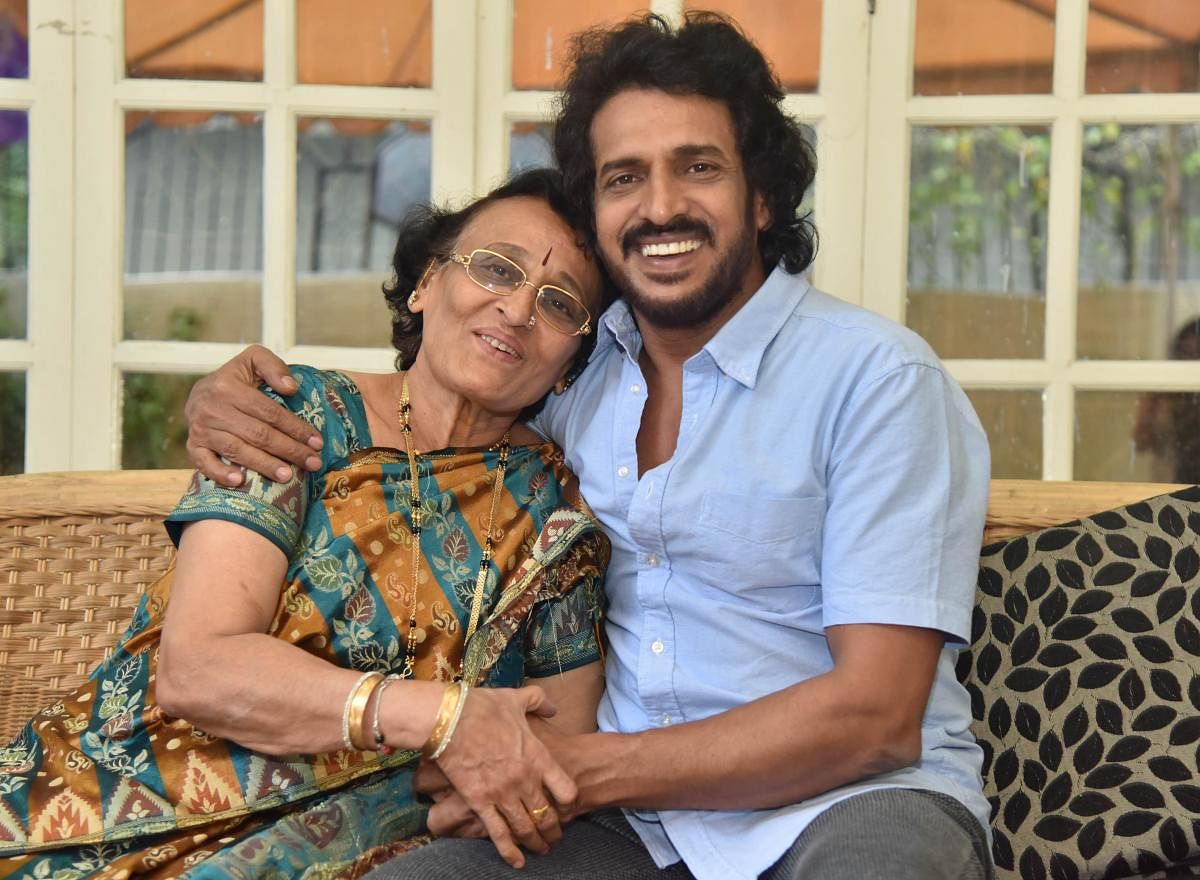 Upendra with his mother Anasuya