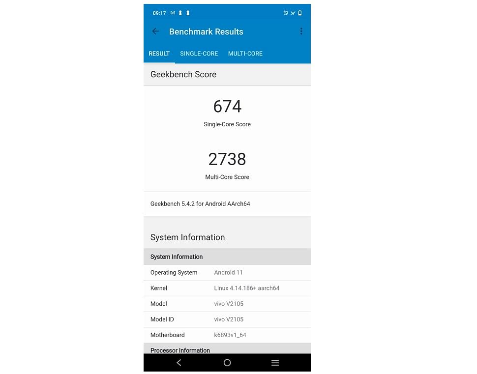Vivo X70 Pro gets a respectable score on the Geekbench performance testing app.
