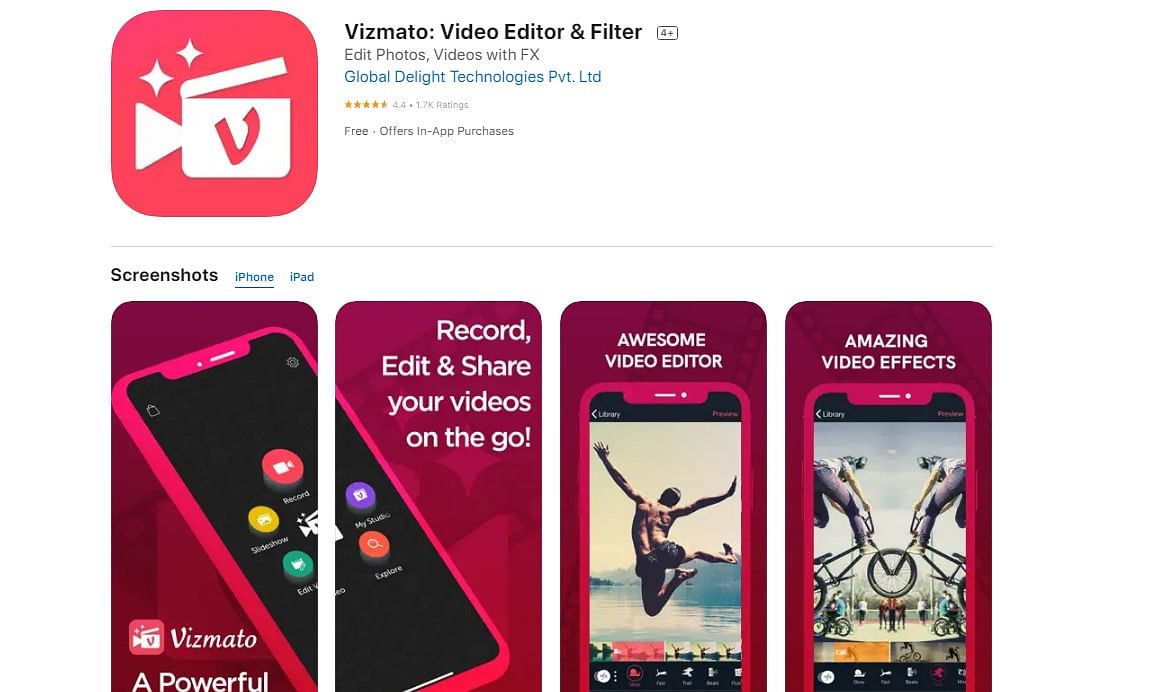 Vizmato: Video Editor and Filter on Apple App Store (screen-shot)