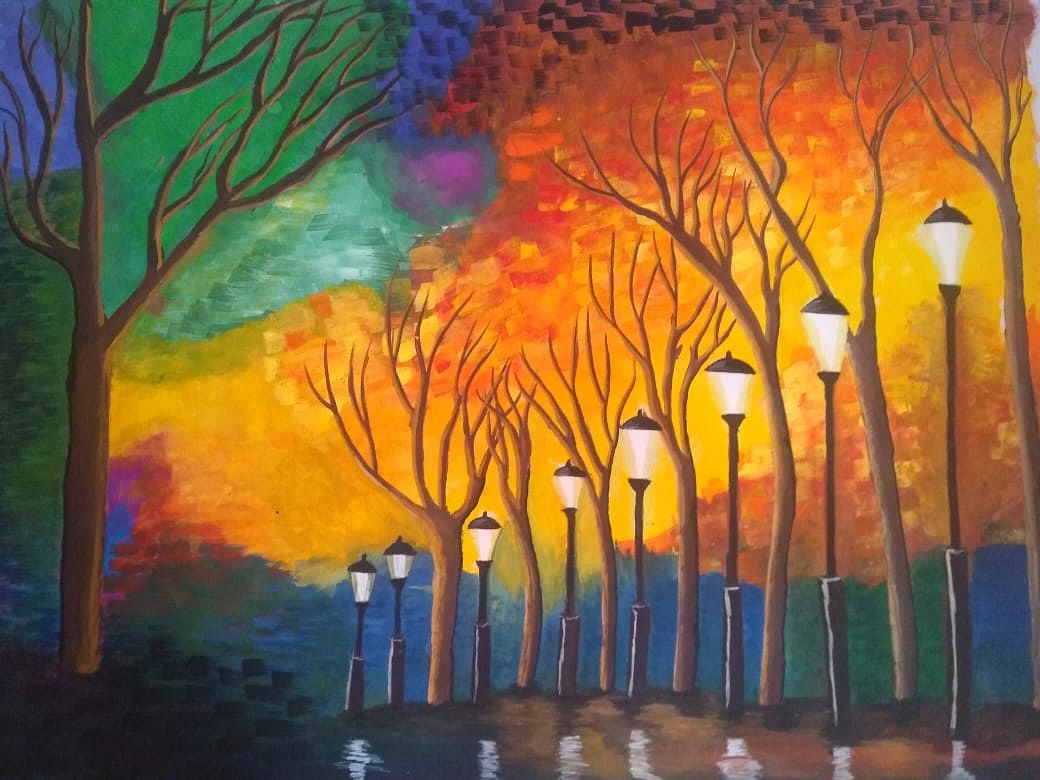 Painting by a student at Colorwheel Art Studio. Image courtesy: Colorwheel Art Studio
