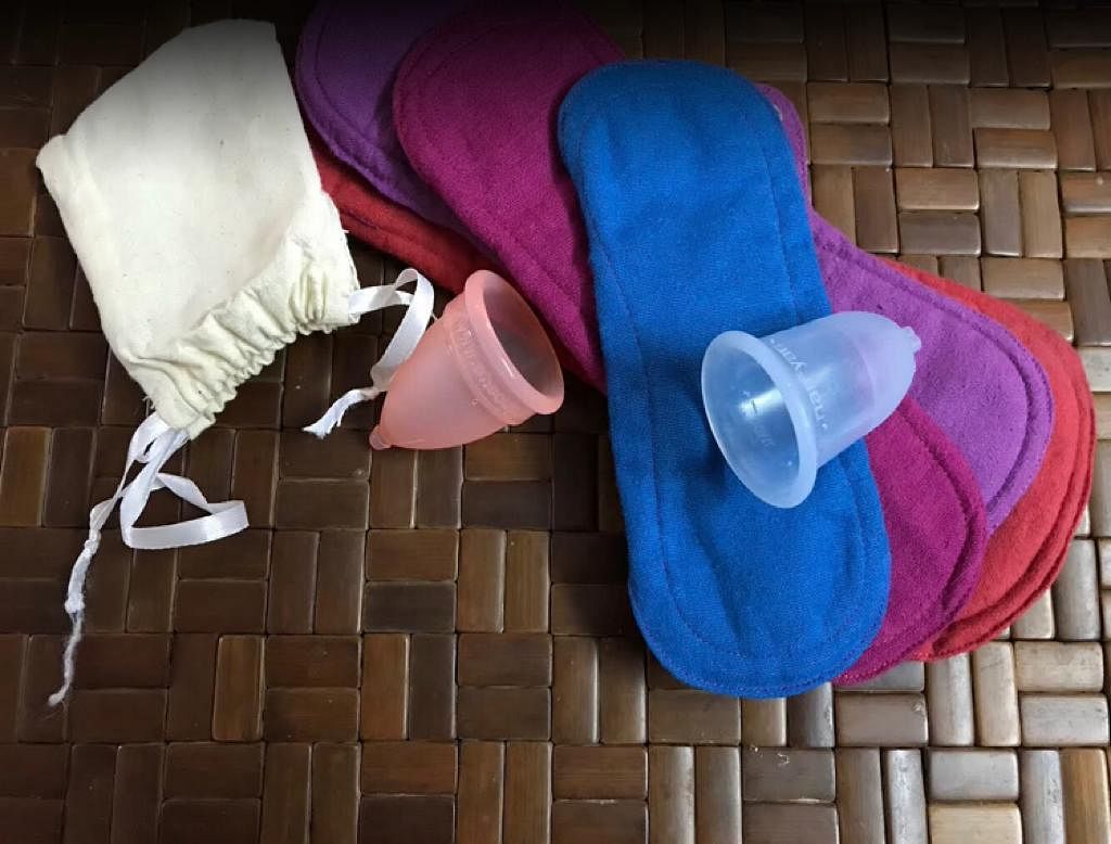 Cloth pads and menstrual cups are eco-friendly and chemical- free sanitary options.