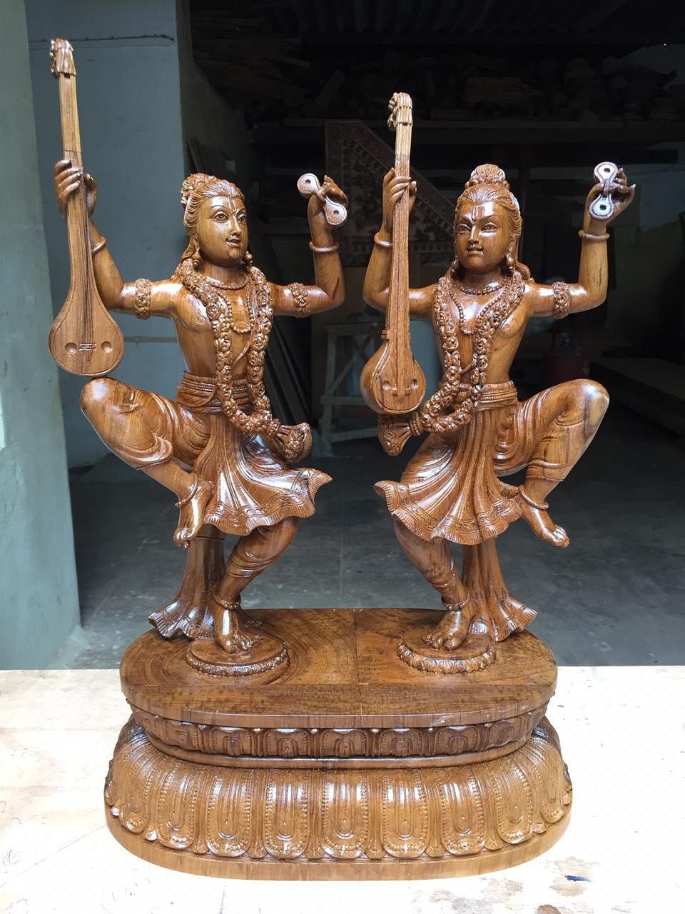 Karnataka-based sculptor Ramamurthy also carved idols of Lava-Kusha. Credit: Deccan Herald EXCLUSIVE