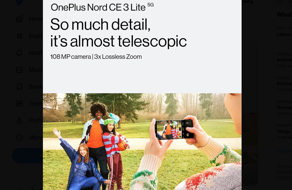OnePlus Nord CE 3 Lite to come with big upgrades in camera hardware. Credit: OnePlus