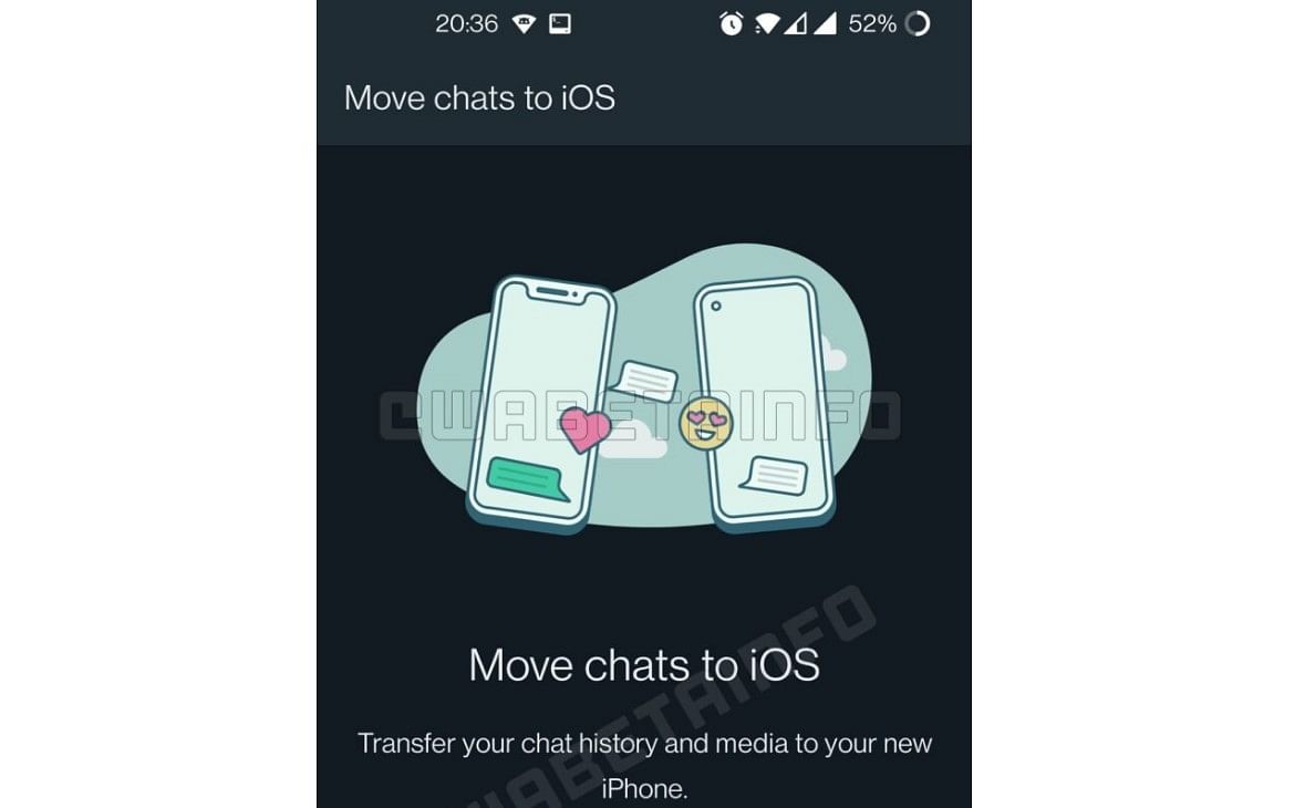 WhatsApp chat migration from Android to iOS. Credit: WABetaInfo