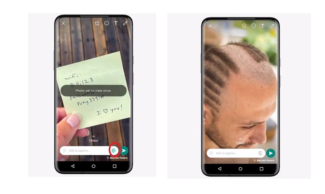 WhatsApp gets the 'View Once' feature. Credit: WhatsApp