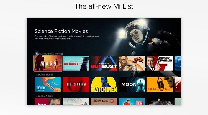 The new Mi List (Credit: Xiaomi)