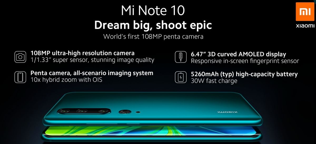 Xiaomi Mi Note 10 (Picture credit: Xiaomi global/Twitter)