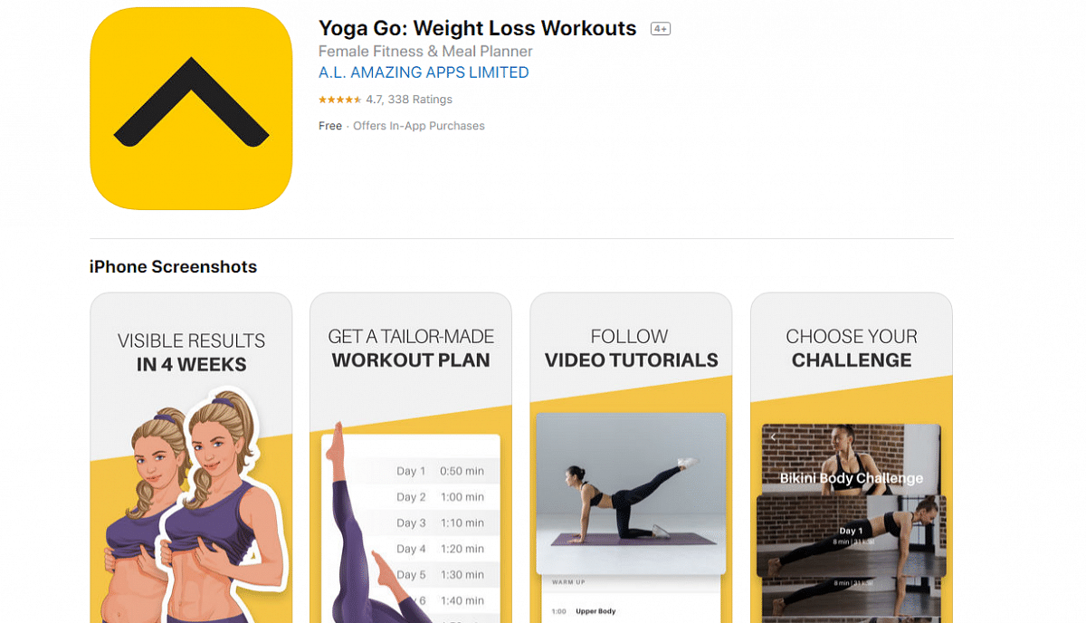 Yoga Go app; picture credit: Apple App Store