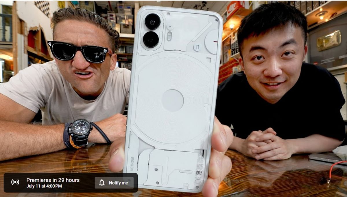 Carl Pei (co-founder, Nothing) with vlogger, Casey Neistat. Credit: Nothing