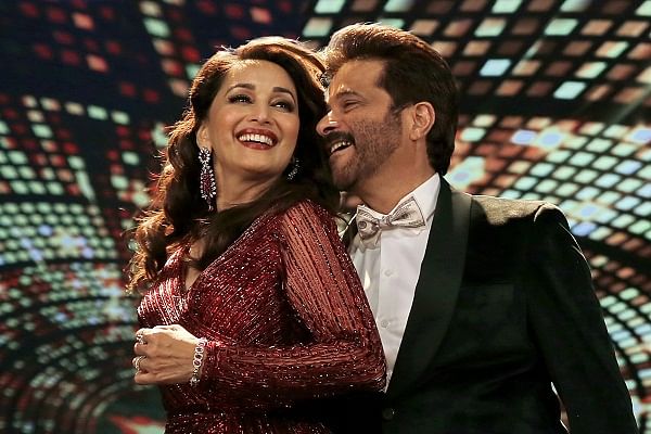 Madhuri Dixit Nene and Anil Kapoor in a still from 'Total Dhamaal'.