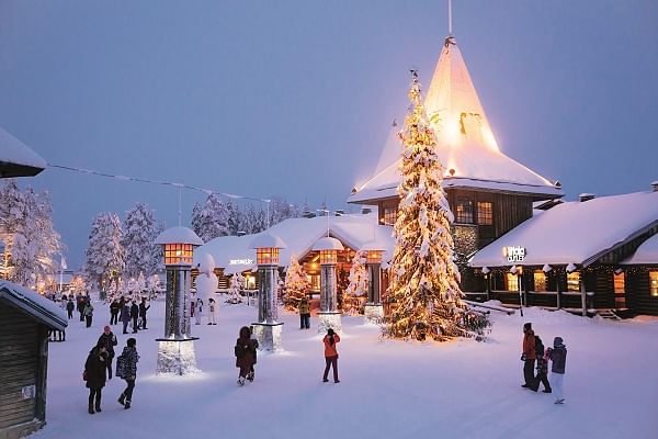 Central Plaza, Santa Claus Village, Finland.  PHOTO BY Riku Pihlanto