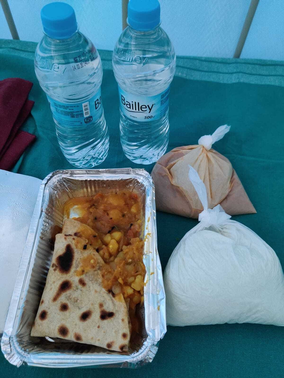 Dinner provided at the Isolation Hospital, Indiranagar.
