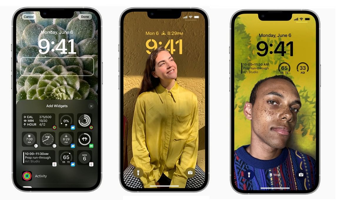 The new Lockscreen features. Credit: Apple
