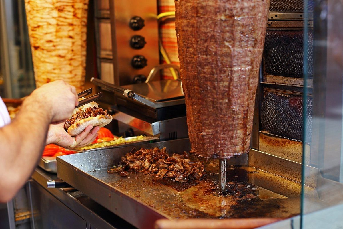 A doner kebab seller in Istanbul